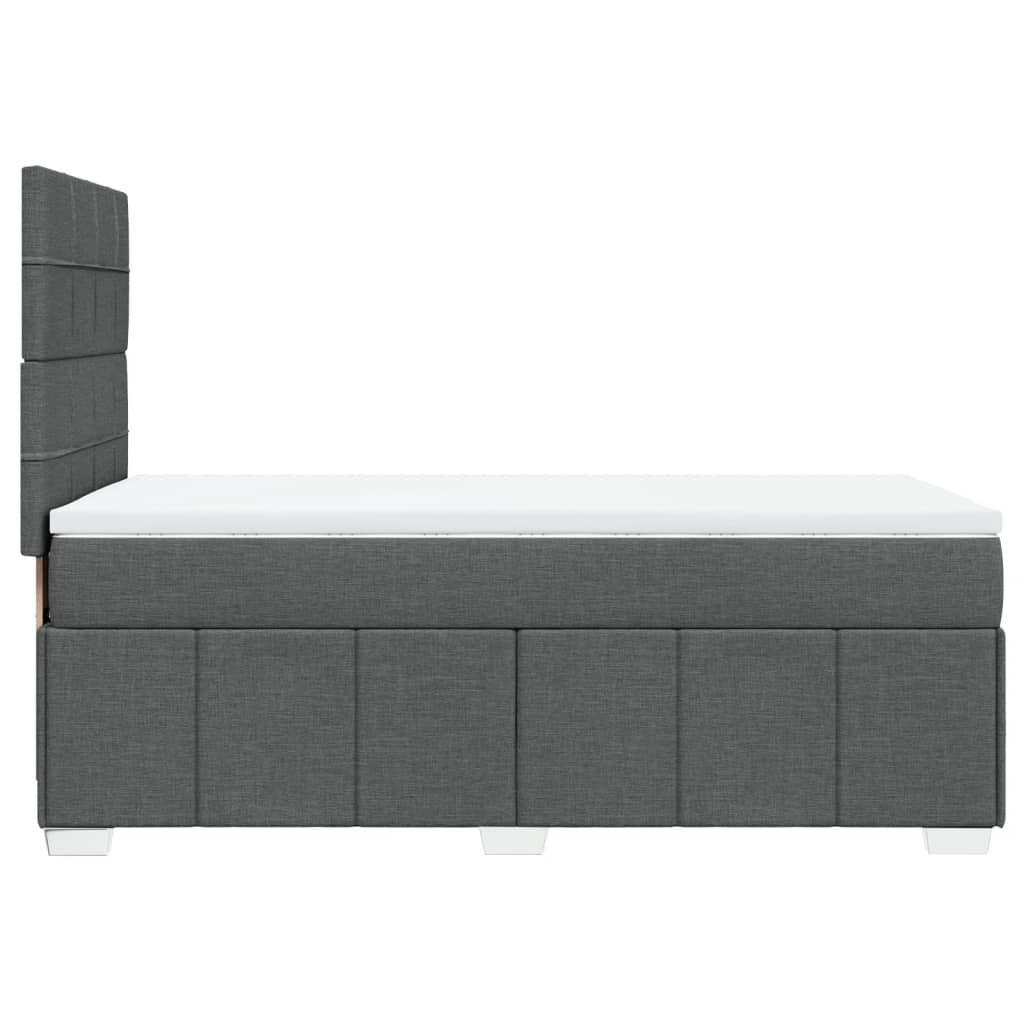 Giroletto a Molle con Materasso Grigio Scuro 90x200 cm Tessuto | homemem39