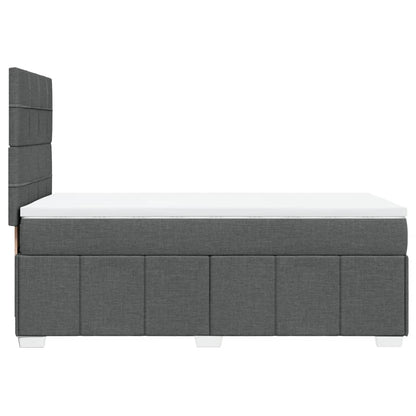 Giroletto a Molle con Materasso Grigio Scuro 90x200 cm Tessuto | homemem39