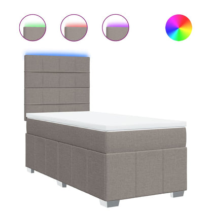 Giroletto a Molle con Materasso Tortora 90x200 cm inTessuto | homemem39