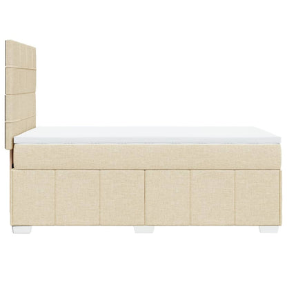Giroletto a Molle con Materasso Crema 90x200 cm inTessuto | homemem39