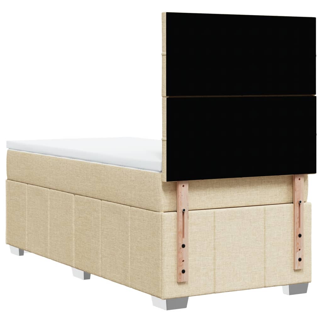Giroletto a Molle con Materasso Crema 90x200 cm inTessuto | homemem39