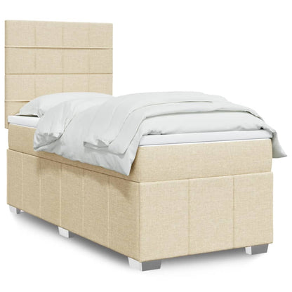 Giroletto a Molle con Materasso Crema 90x200 cm inTessuto | homemem39
