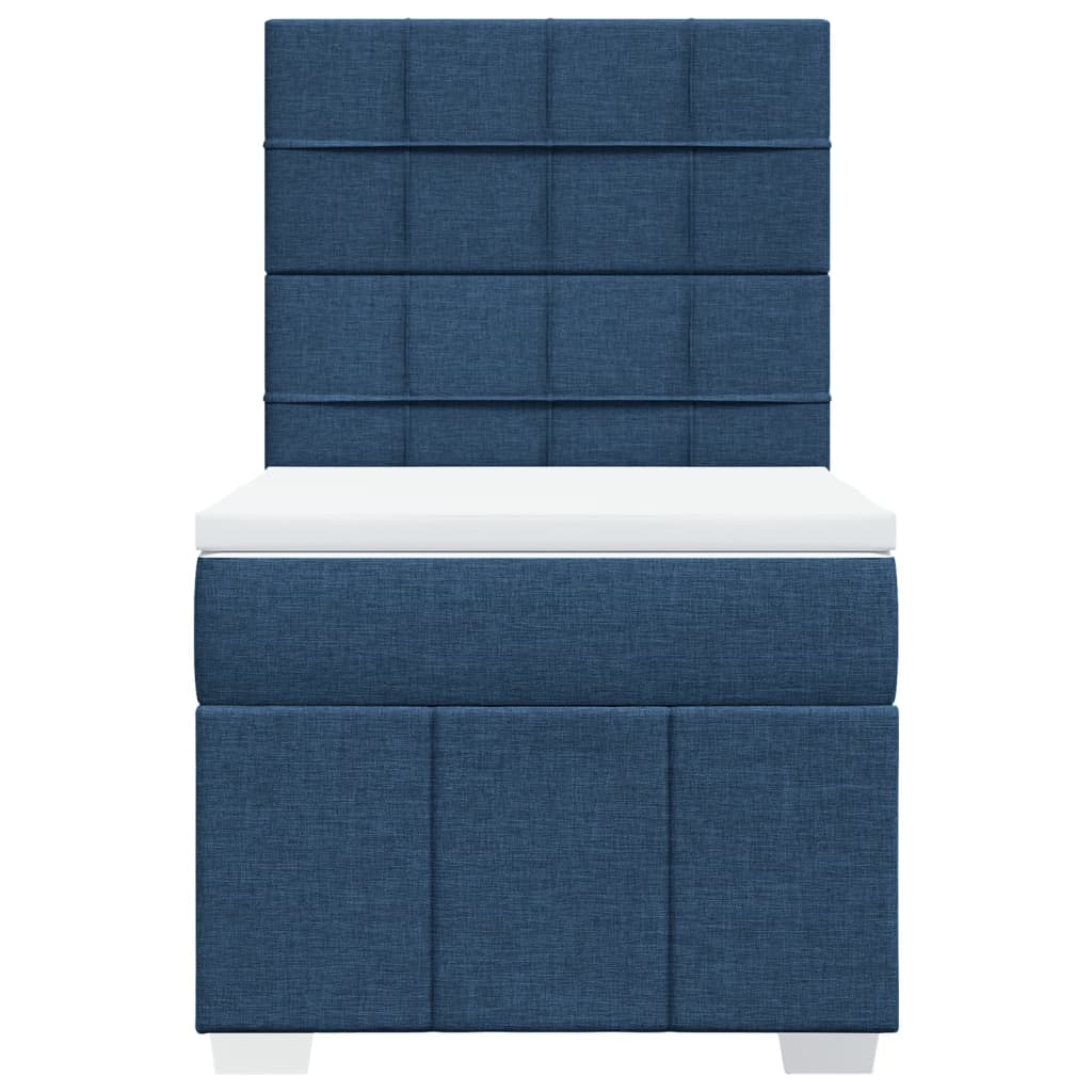 Giroletto a Molle con Materasso Blu 90x200 cm inTessuto