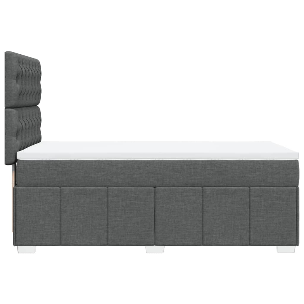 Giroletto a Molle con Materasso Grigio Scuro 90x200 cm Tessuto | homemem39