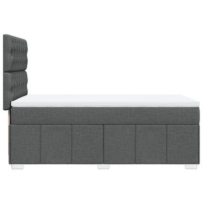 Giroletto a Molle con Materasso Grigio Scuro 90x200 cm Tessuto | homemem39