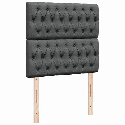 Giroletto a Molle con Materasso Grigio Scuro 90x200 cm Tessuto | homemem39