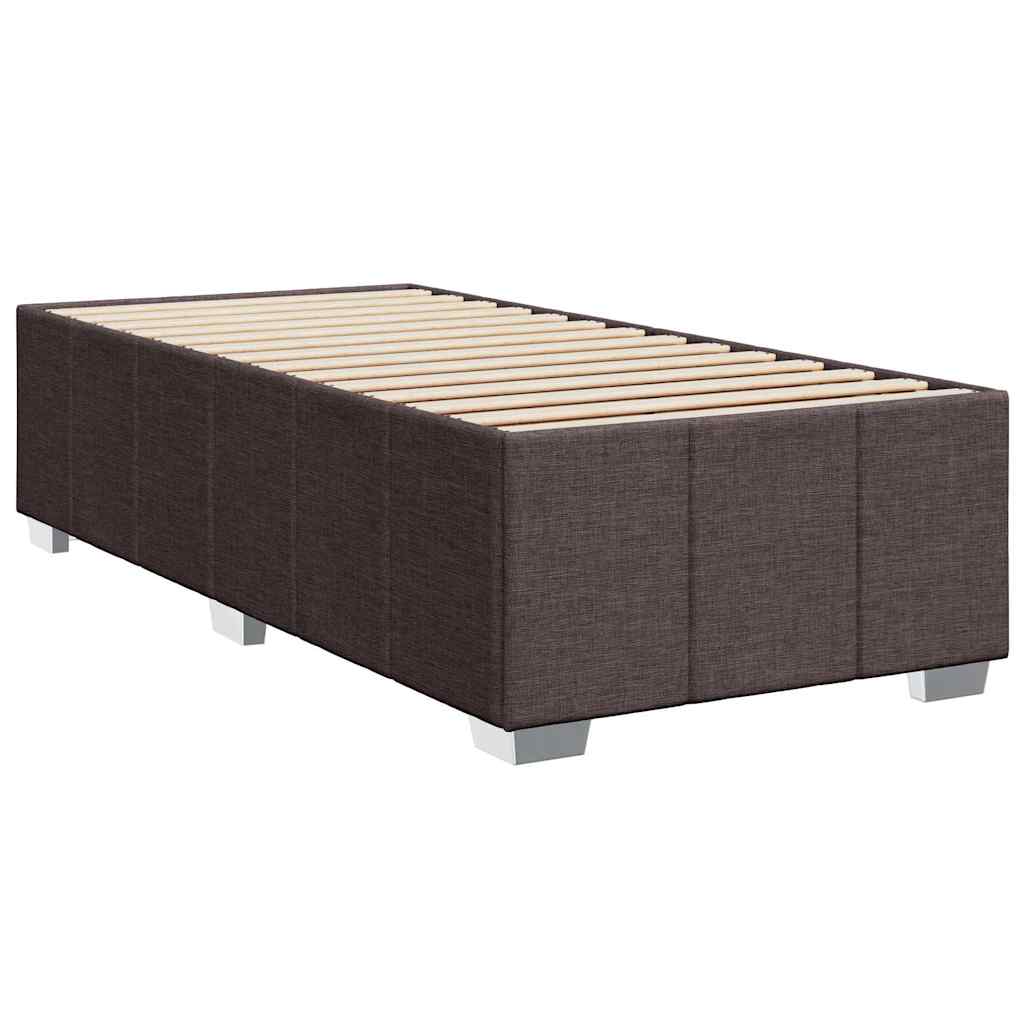 Giroletto a Molle con Materasso Marrone Scuro 90x200 cm Tessuto | homemem39