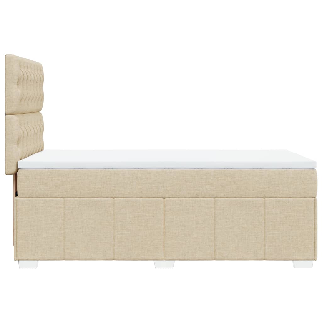 Giroletto a Molle con Materasso Crema 90x200 cm inTessuto | homemem39