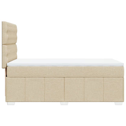 Giroletto a Molle con Materasso Crema 90x200 cm inTessuto | homemem39