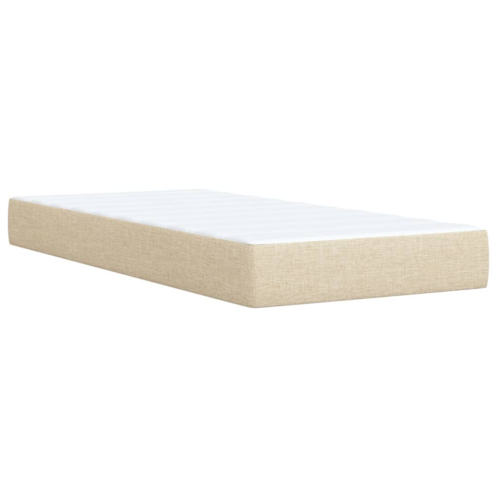 Giroletto a Molle con Materasso Crema 90x200 cm inTessuto | homemem39