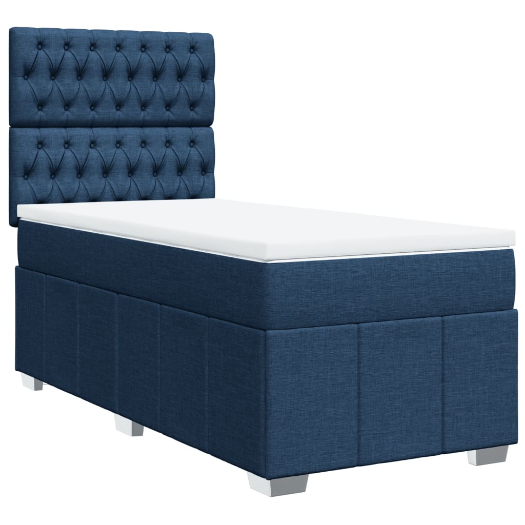 Giroletto a Molle con Materasso Blu 90x200 cm inTessuto | homemem39