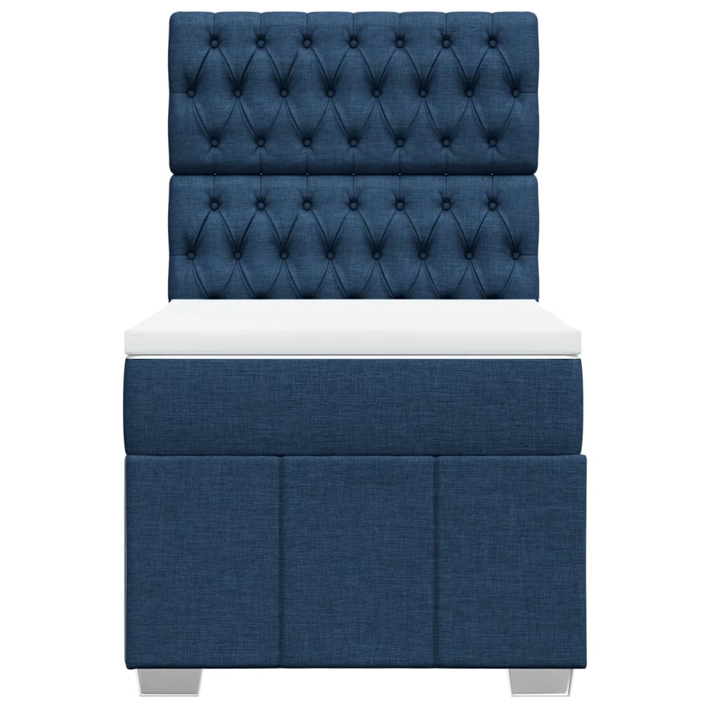 Giroletto a Molle con Materasso Blu 90x200 cm inTessuto | homemem39