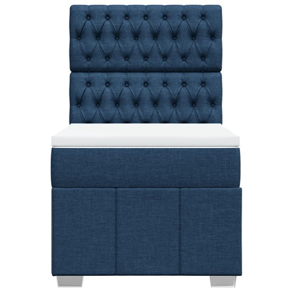 Giroletto a Molle con Materasso Blu 90x200 cm inTessuto | homemem39