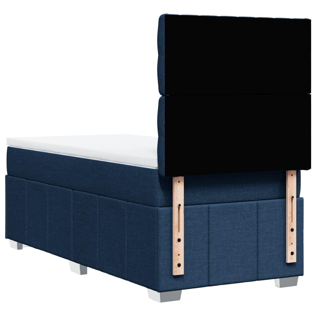 Giroletto a Molle con Materasso Blu 90x200 cm inTessuto | homemem39