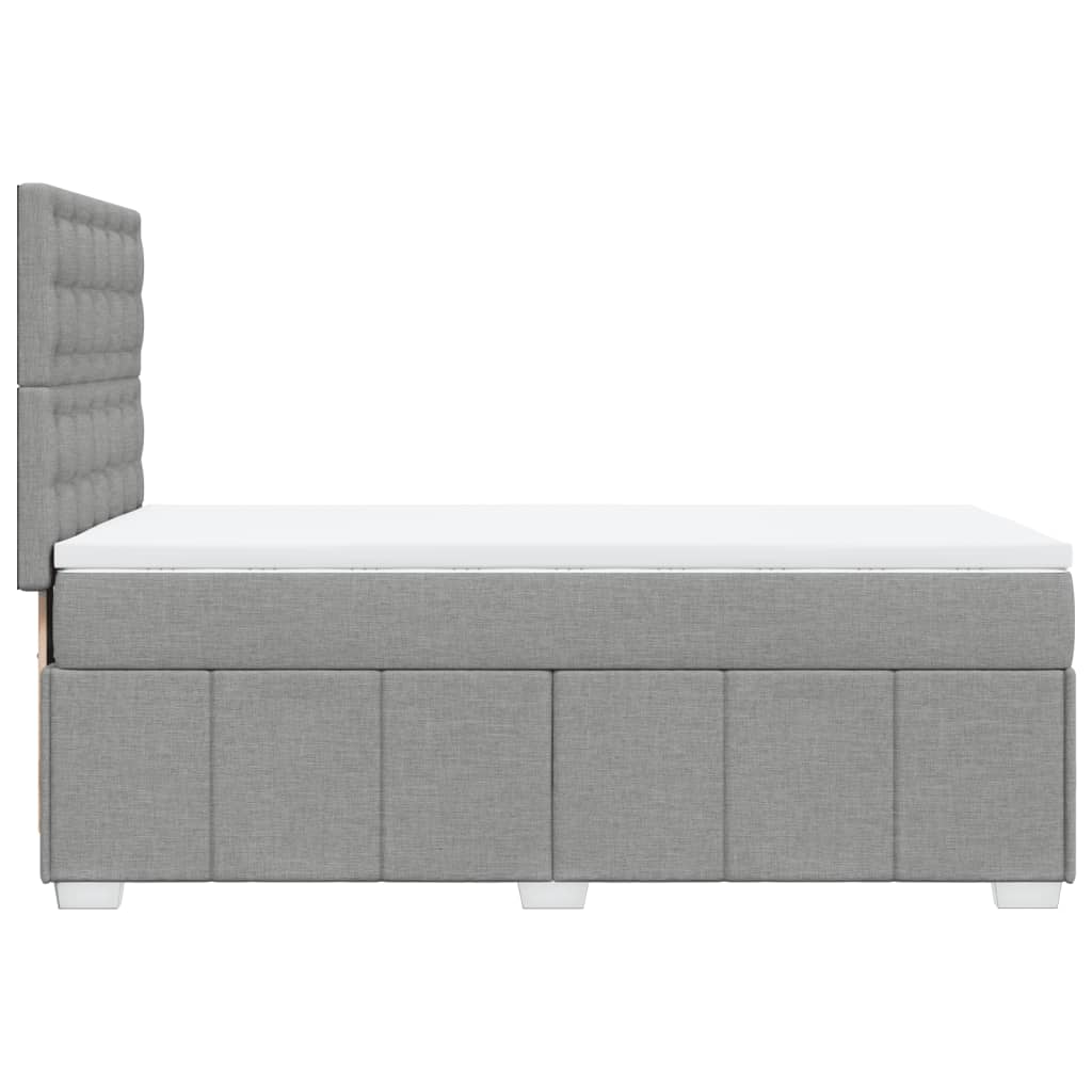 Giroletto a Molle con Materasso Grigio Chiaro 90x200 cm Tessuto | homemem39