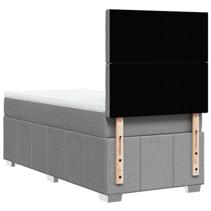 Giroletto a Molle con Materasso Grigio Chiaro 90x200 cm Tessuto | homemem39