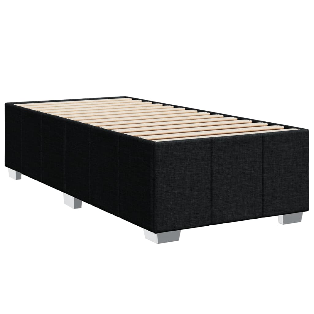 Giroletto a Molle con Materasso Nero 90x200 cm in Tessuto