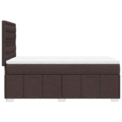 Giroletto a Molle con Materasso Marrone Scuro 90x200 cm Tessuto | homemem39
