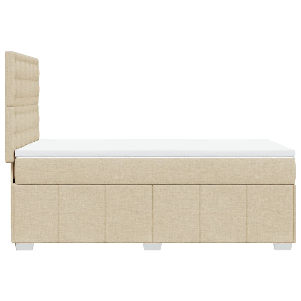 Giroletto a Molle con Materasso Crema 90x200 cm inTessuto | homemem39