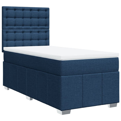 Giroletto a Molle con Materasso Blu 90x200 cm inTessuto | homemem39
