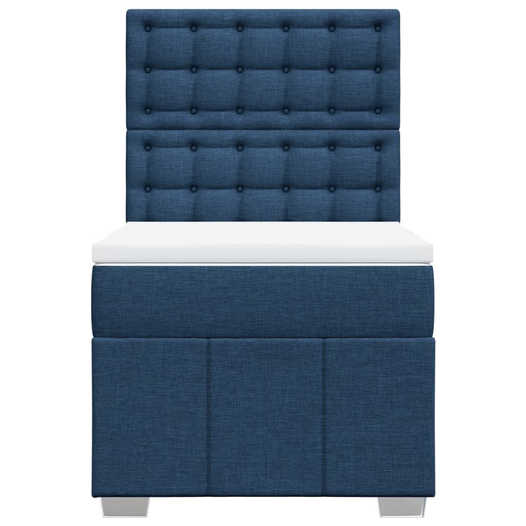 Giroletto a Molle con Materasso Blu 90x200 cm inTessuto | homemem39