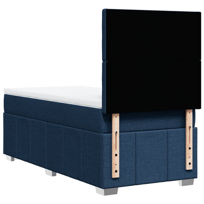 Giroletto a Molle con Materasso Blu 90x200 cm inTessuto
