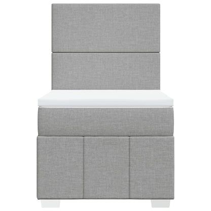 Giroletto a Molle con Materasso Grigio Chiaro100x200 cm Tessuto | homemem39