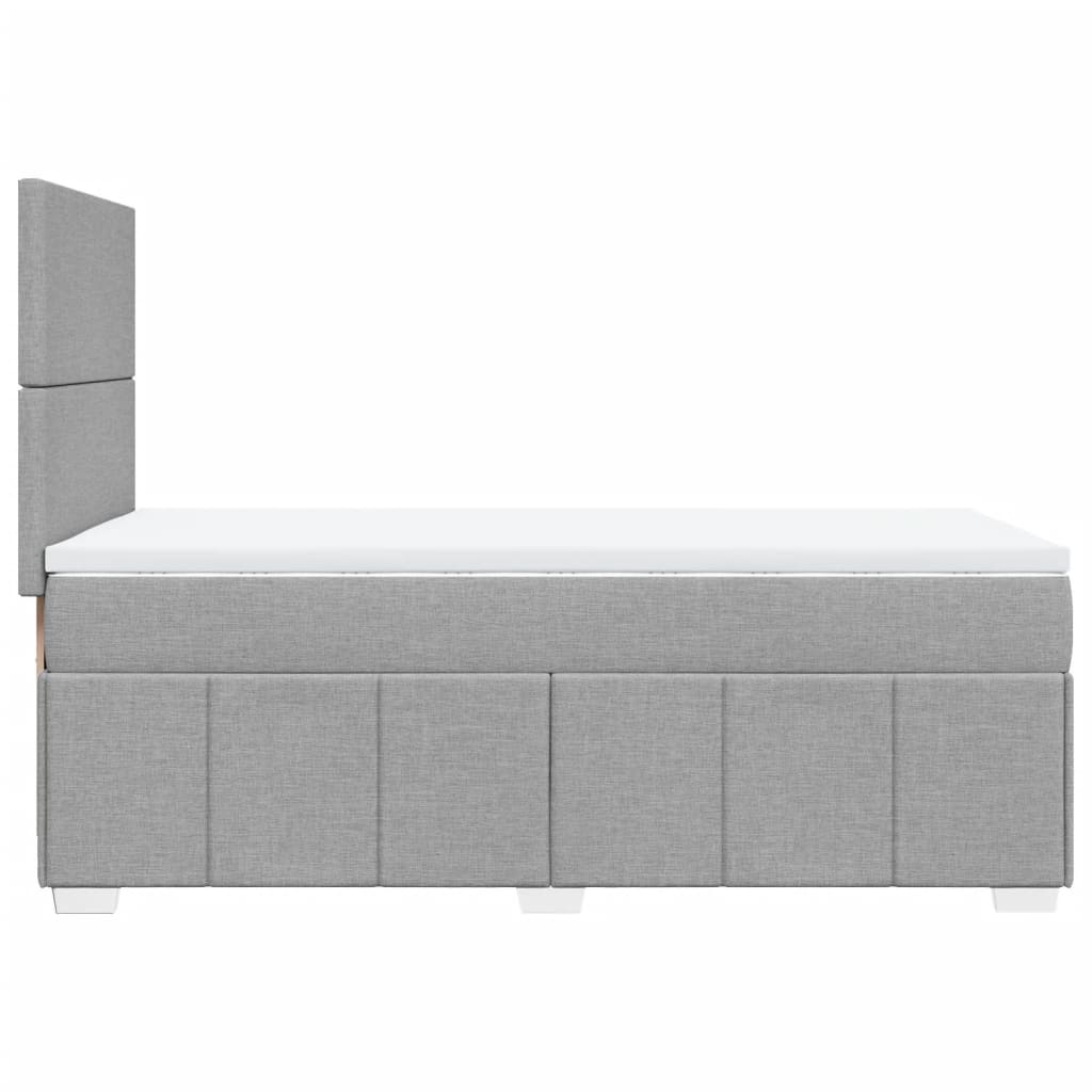 Giroletto a Molle con Materasso Grigio Chiaro100x200 cm Tessuto | homemem39