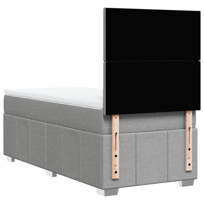Giroletto a Molle con Materasso Grigio Chiaro100x200 cm Tessuto | homemem39