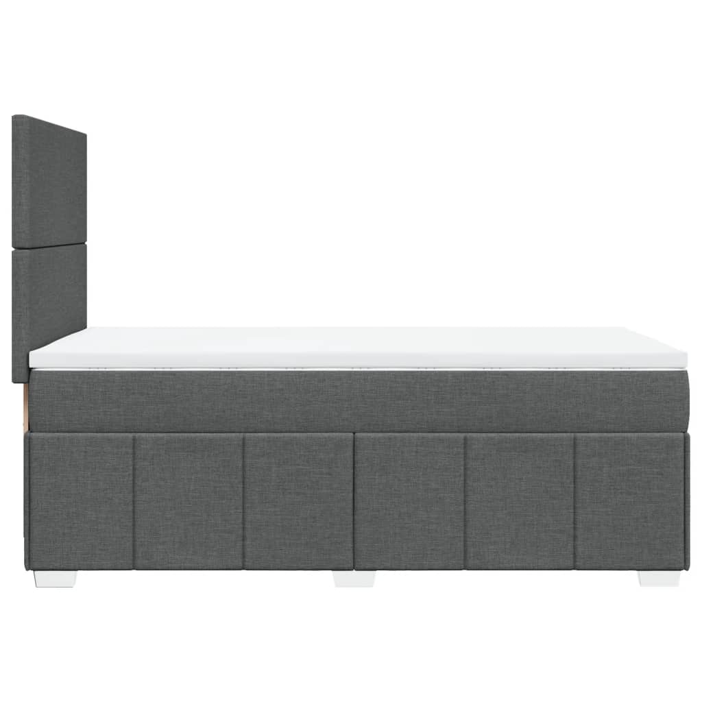 Giroletto a Molle con Materasso Grigio Scuro 100x200 cm Tessuto | homemem39