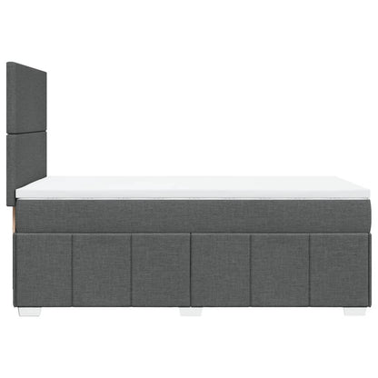 Giroletto a Molle con Materasso Grigio Scuro 100x200 cm Tessuto | homemem39