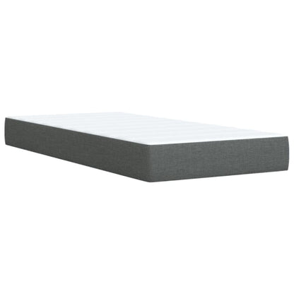 Giroletto a Molle con Materasso Grigio Scuro 100x200 cm Tessuto | homemem39