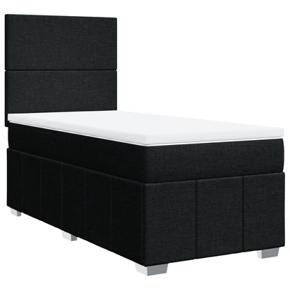 Giroletto a Molle con Materasso Nero 100x200 cm in Tessuto | homemem39