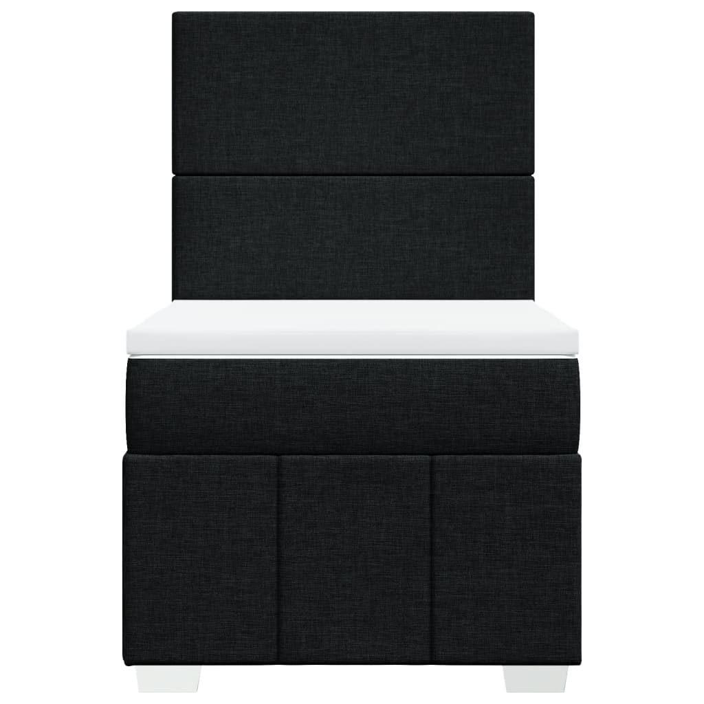Giroletto a Molle con Materasso Nero 100x200 cm in Tessuto | homemem39