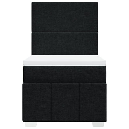 Giroletto a Molle con Materasso Nero 100x200 cm in Tessuto | homemem39
