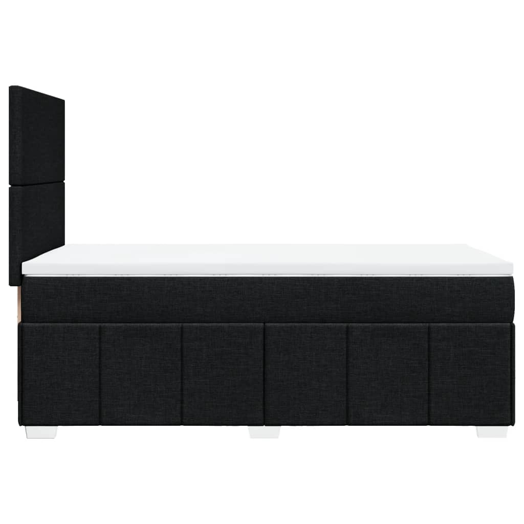 Giroletto a Molle con Materasso Nero 100x200 cm in Tessuto | homemem39