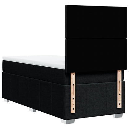 Giroletto a Molle con Materasso Nero 100x200 cm in Tessuto | homemem39