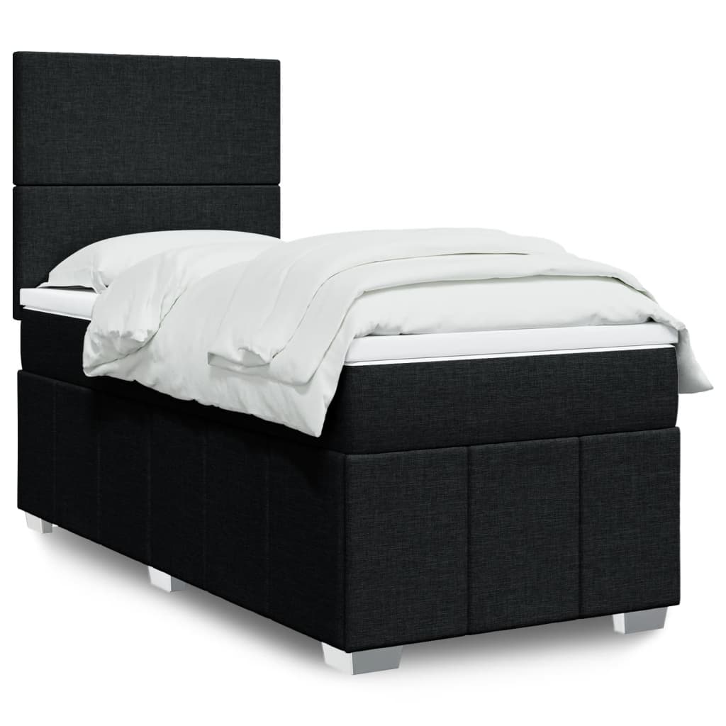 Giroletto a Molle con Materasso Nero 100x200 cm in Tessuto | homemem39