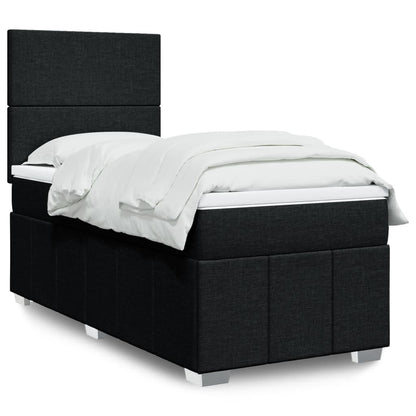 Giroletto a Molle con Materasso Nero 100x200 cm in Tessuto | homemem39