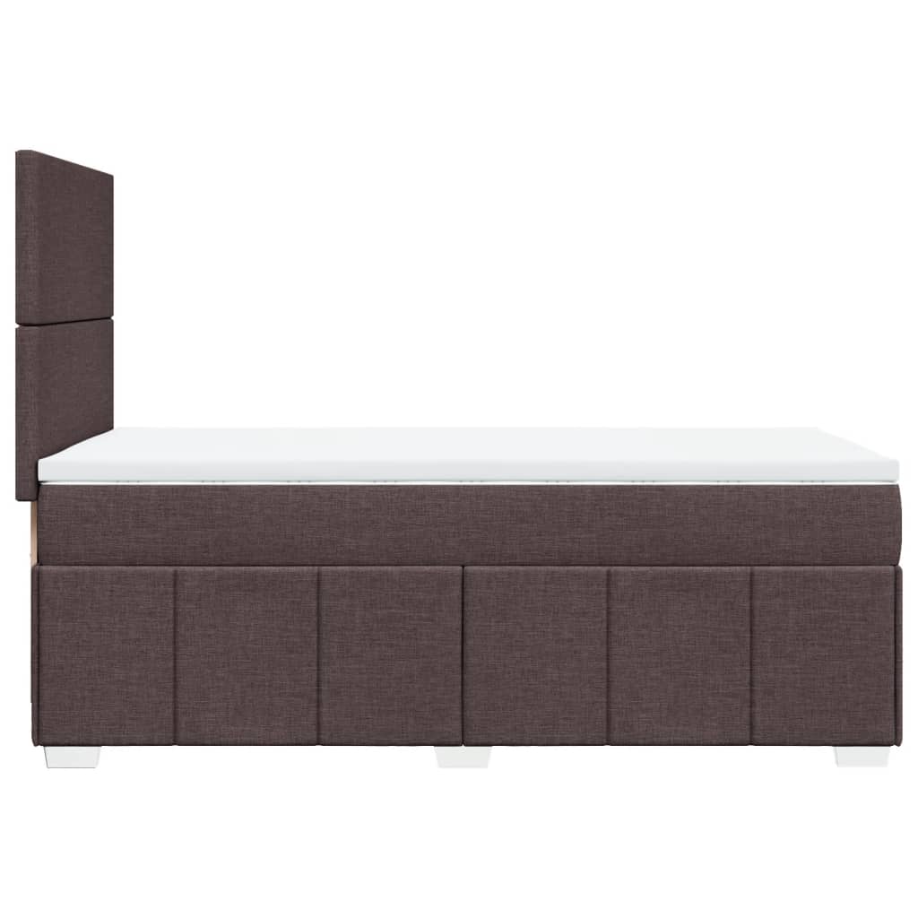 Giroletto a Molle con Materasso Marrone Scuro 100x200cm Tessuto | homemem39