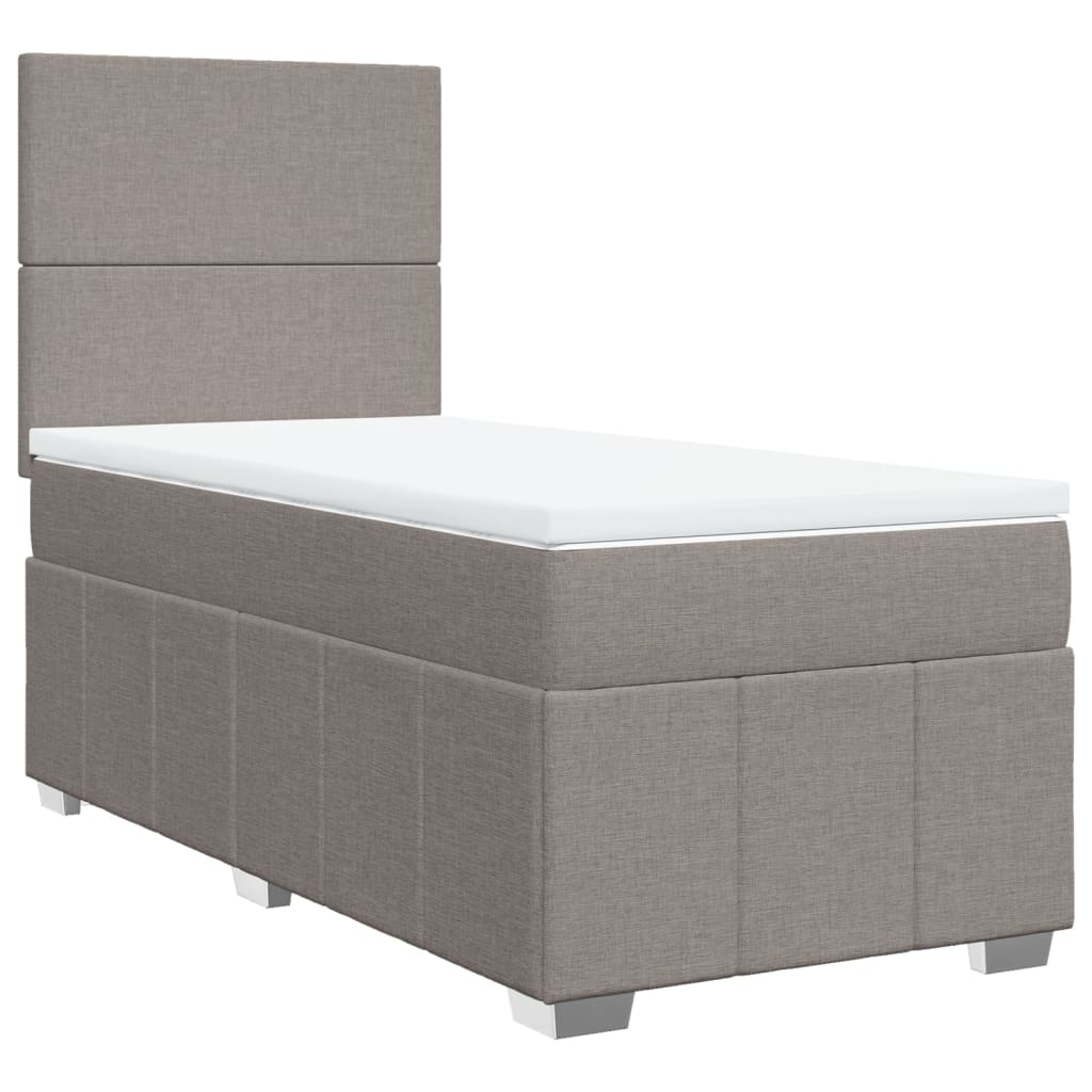 Giroletto a Molle con Materasso Tortora 100x200 cm in Tessuto | homemem39