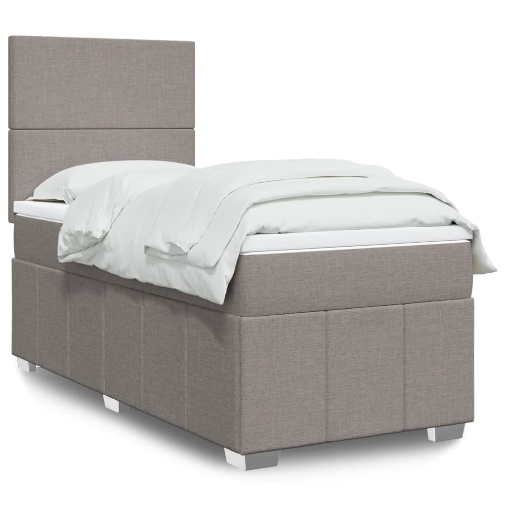 Giroletto a Molle con Materasso Tortora 100x200 cm in Tessuto | homemem39