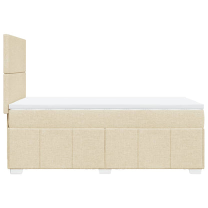 Giroletto a Molle con Materasso Crema 100x200 cm in Tessuto | homemem39