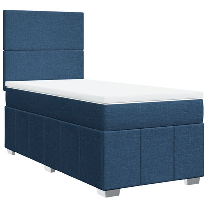 Giroletto a Molle con Materasso Blu 100x200 cm in Tessuto | homemem39