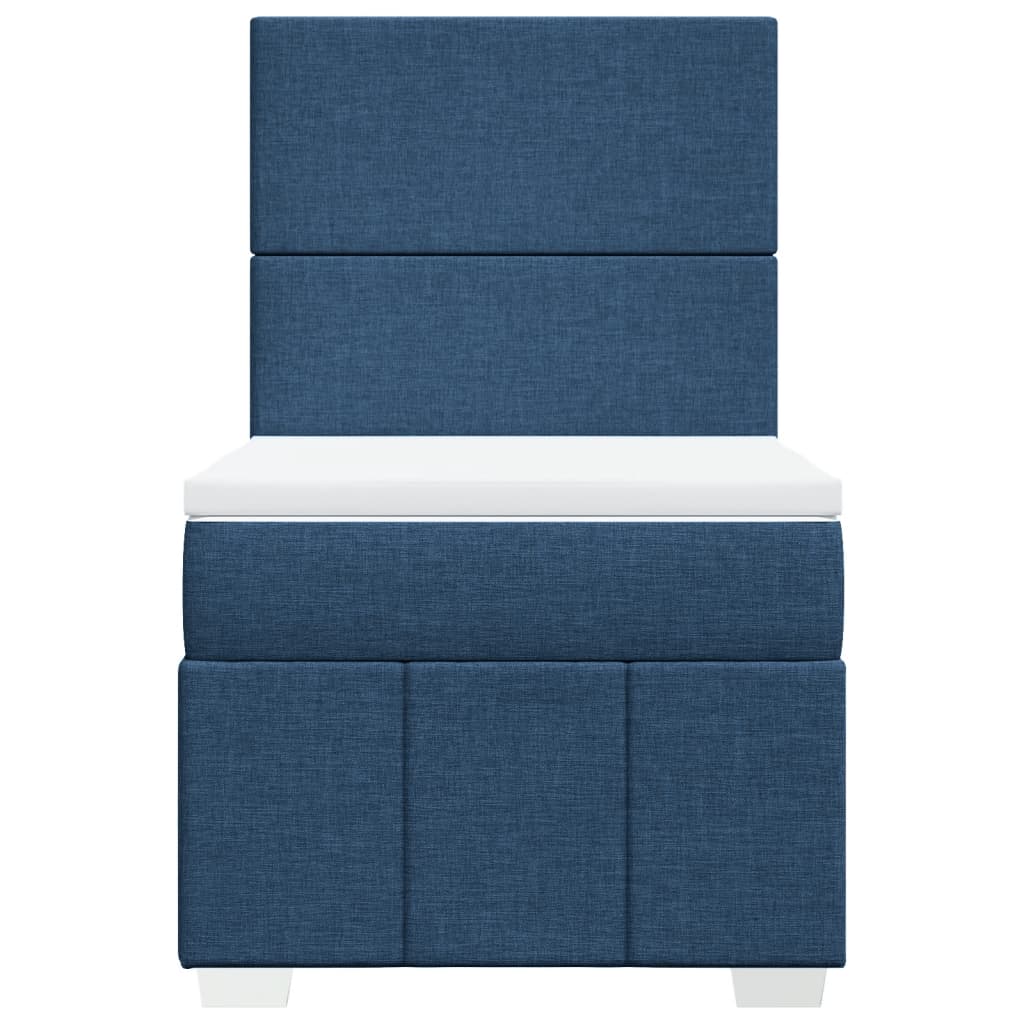 Giroletto a Molle con Materasso Blu 100x200 cm in Tessuto | homemem39