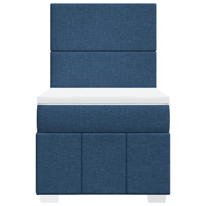 Giroletto a Molle con Materasso Blu 100x200 cm in Tessuto | homemem39