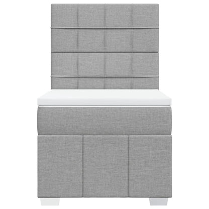 Giroletto a Molle con Materasso Grigio Chiaro100x200 cm Tessuto | homemem39