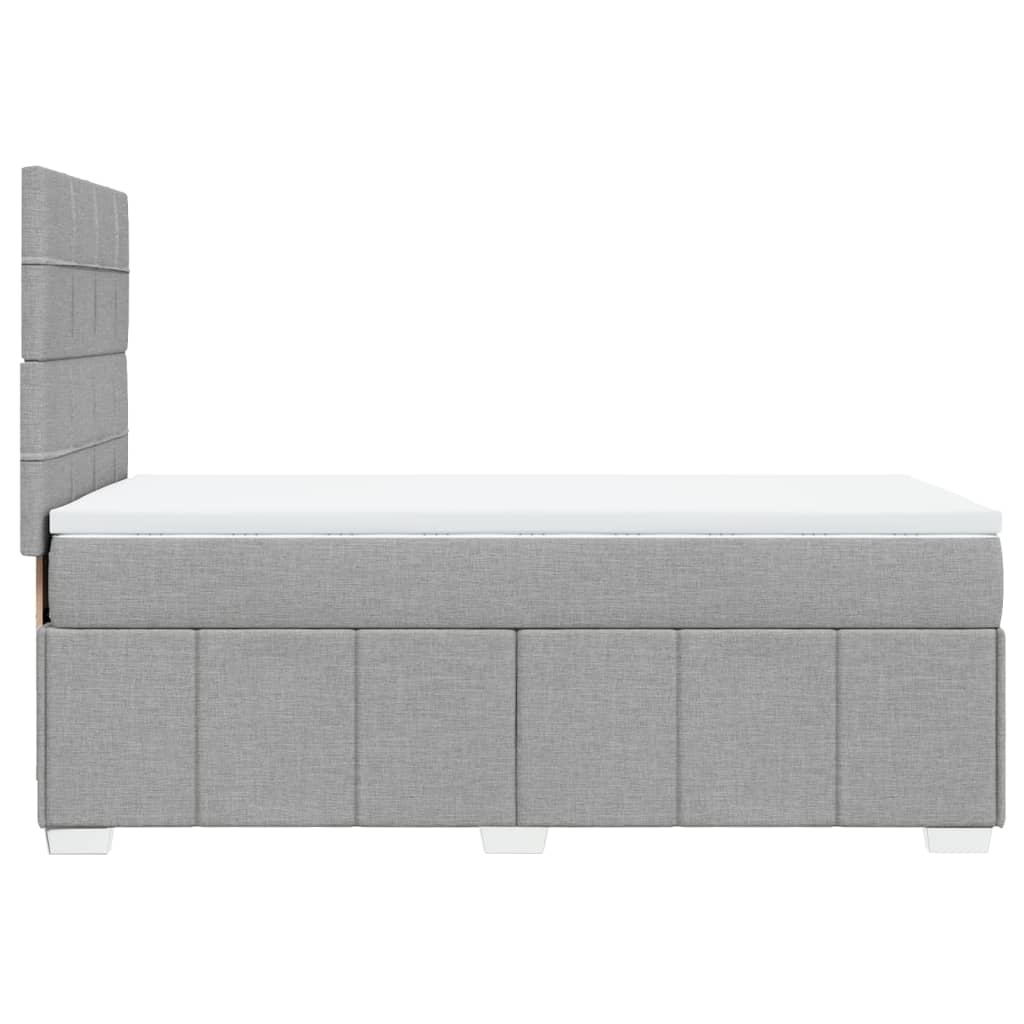 Giroletto a Molle con Materasso Grigio Chiaro100x200 cm Tessuto | homemem39