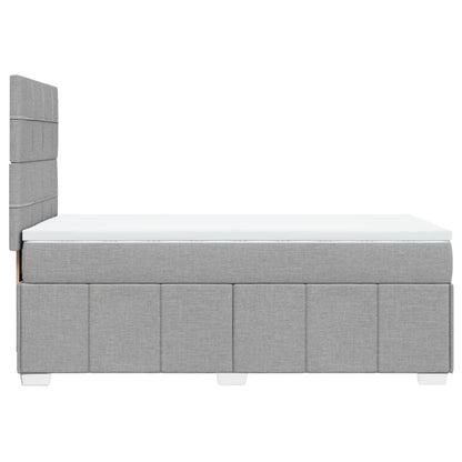Giroletto a Molle con Materasso Grigio Chiaro100x200 cm Tessuto | homemem39