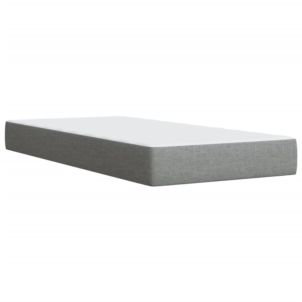 Giroletto a Molle con Materasso Grigio Chiaro100x200 cm Tessuto | homemem39